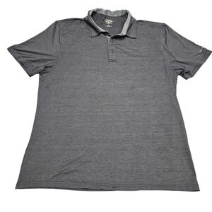 GH Bass Polo Shirt L Gray Heather Performance Golf Casual Moisture Wicking Light